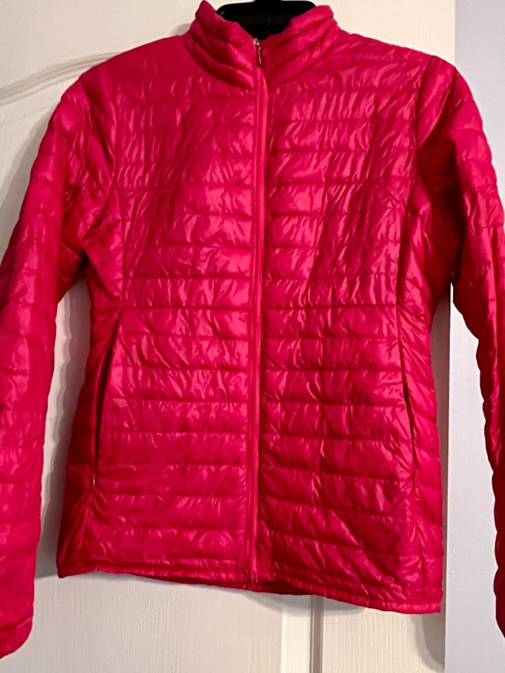 Moncler Pink Lightweight Down Puffer Jacket Womens Medium Size 2 Full Zip